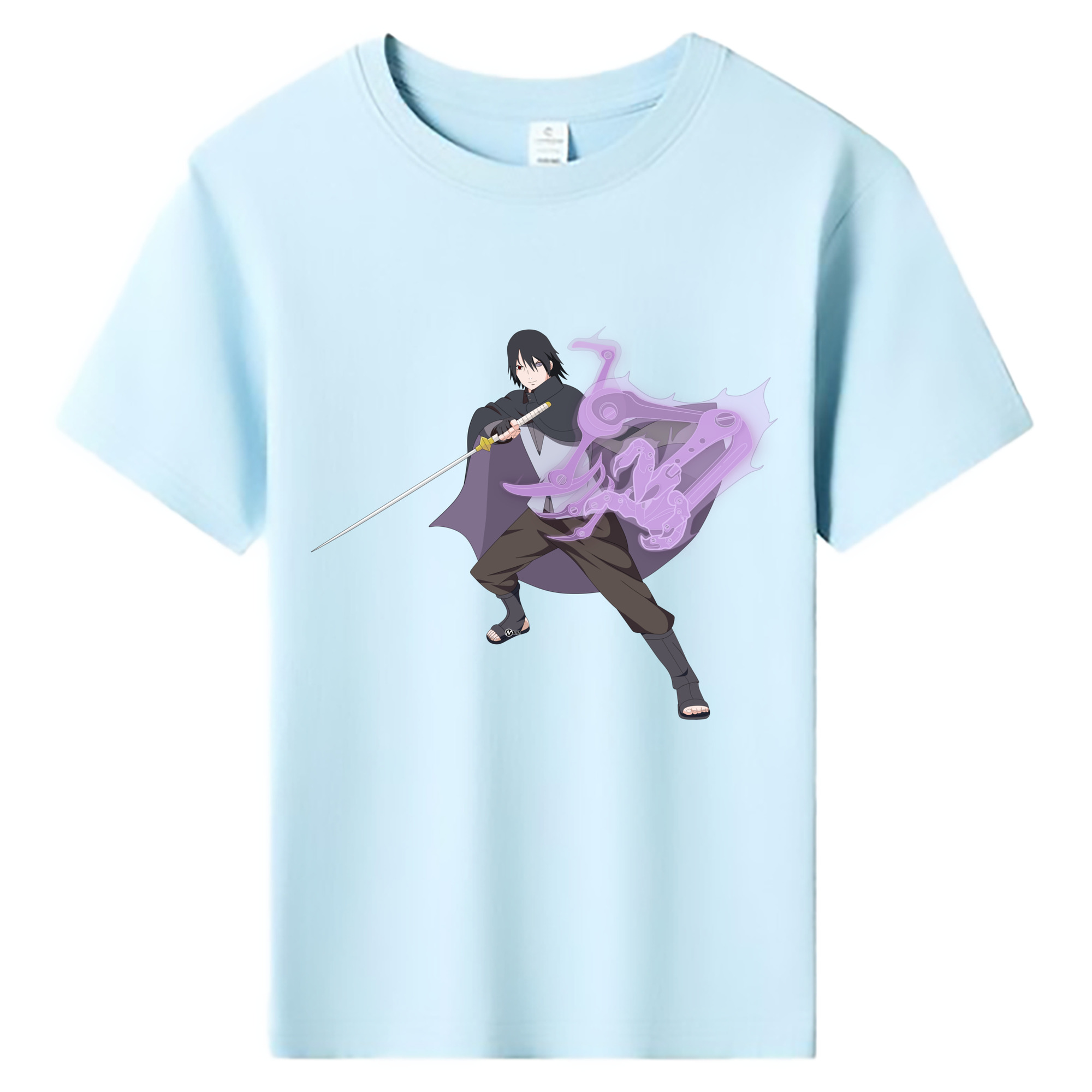 （画像用） NARUTO -ナルト- うちは サスケ Uchiha Sasuke 綿100％キッズTシャツ（フロントプリント）